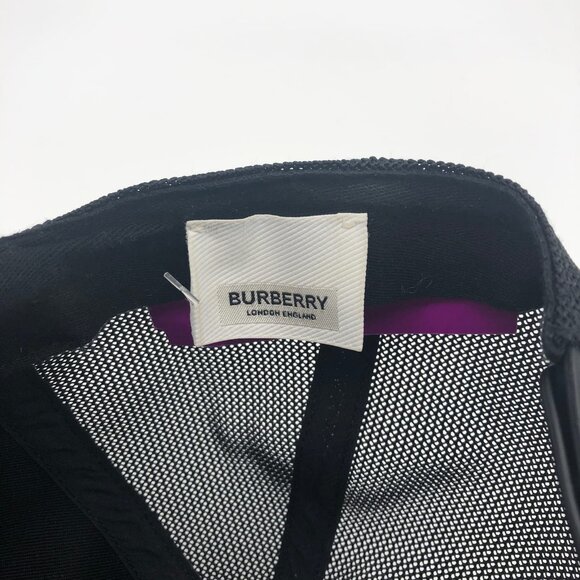 Burberry Black Adjustable Breathable Snapback Hat | Made in United Kingdom